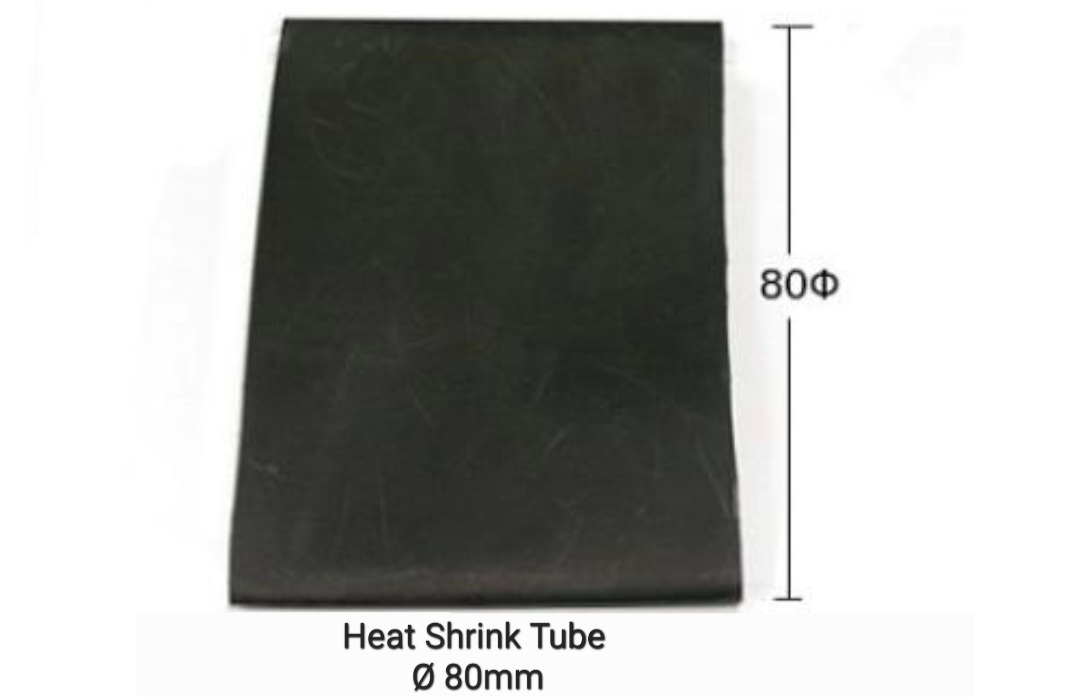 Heat Shrink Tube ø80mm 25m/roll Black